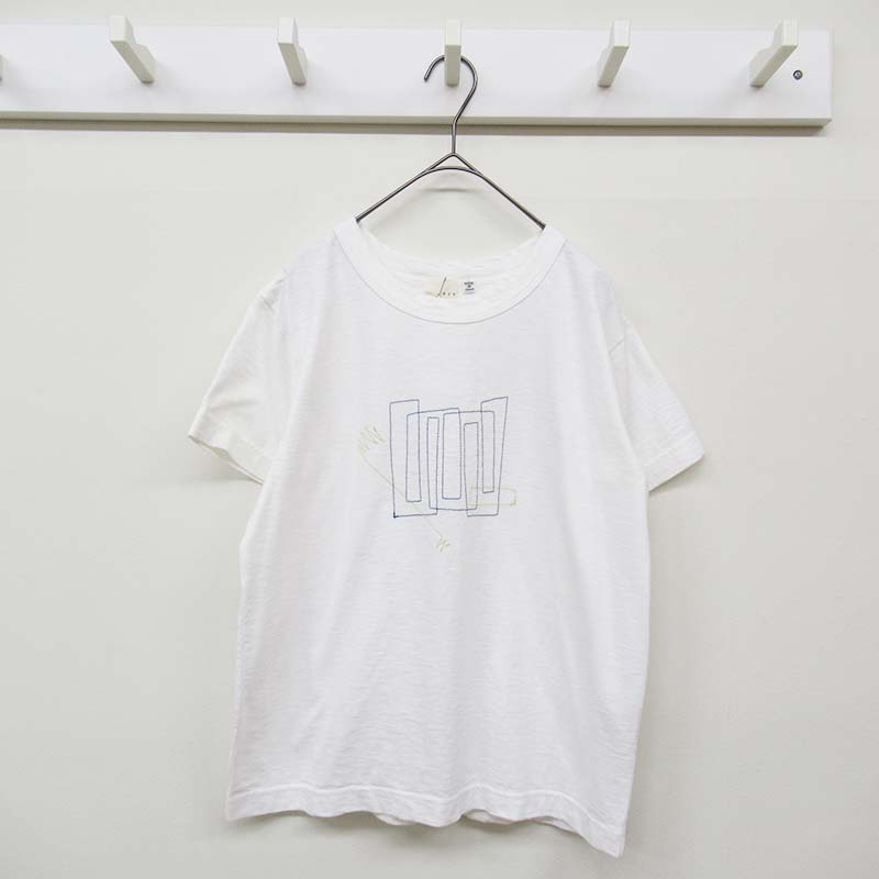 DAYS  バーフィル天竺ステッチTシャツ　スクエア  43115-A/ WH01 【日本製】